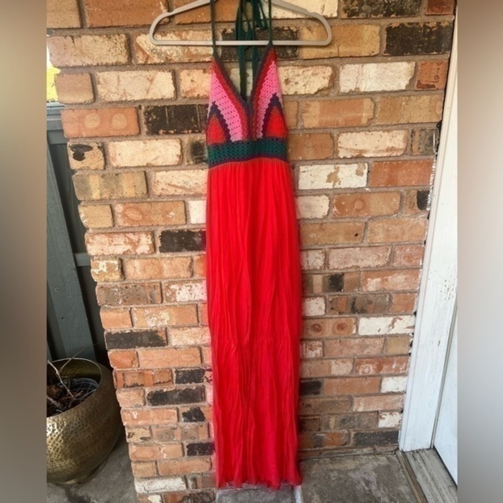 NWT Gianni Binni boho Crochet Maxi Dress
